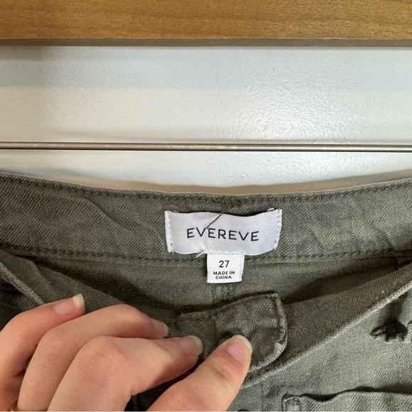 Evereve Joelle Stretch Linen Cropped Wide Leg Pants High Rise Size 27 - Picture 4 of 6